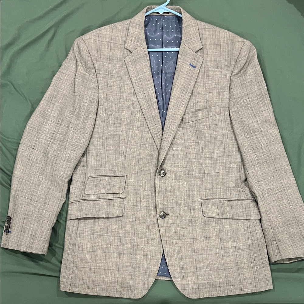 Joseph Abboud Light Gray Plaid Blazer